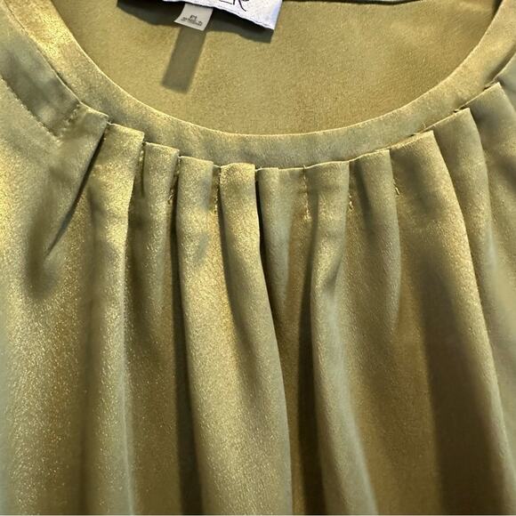 Kasper Green Sleeveless Tank Top Shell Blouse Business Casual Petite Large PL - Picture 6 of 15